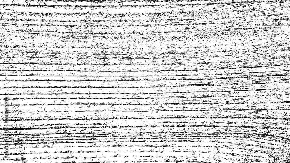 Distressed wood texture. Black grainy texture on white background. Dust overlay textured. Grain noise particles. Rusted white effect. Grunge design elements. Vector illustration, EPS 10.