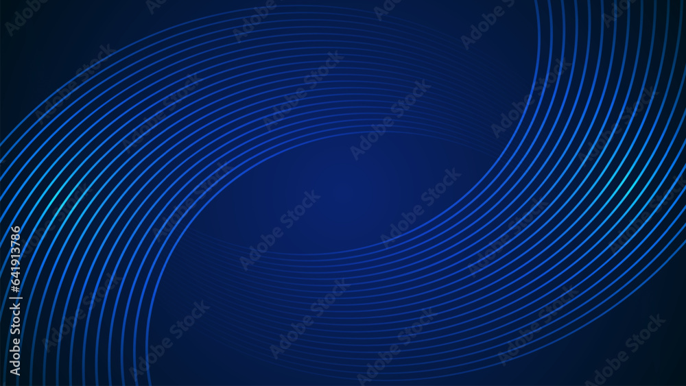 Dark blue simple abstract background with lines in a curved style geometric style as the main element. Dark blue simple abstract background with lines in a curved style geometric style as the main element.