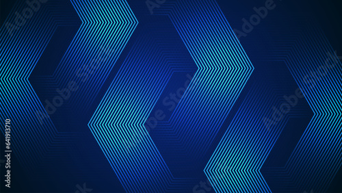 Dark blue simple abstract background with lines in a geometric style as the main element.
