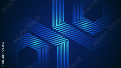 Dark blue simple abstract background with lines in a geometric style as the main element.
