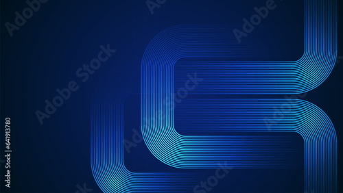 Dark blue simple abstract background with lines in a geometric style as the main element.
