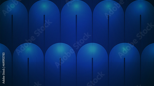 Dark blue simple abstract background with lines in a curved style geometric style as the main element.