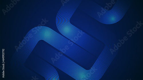 Dark blue simple abstract background with lines in a geometric style as the main element.