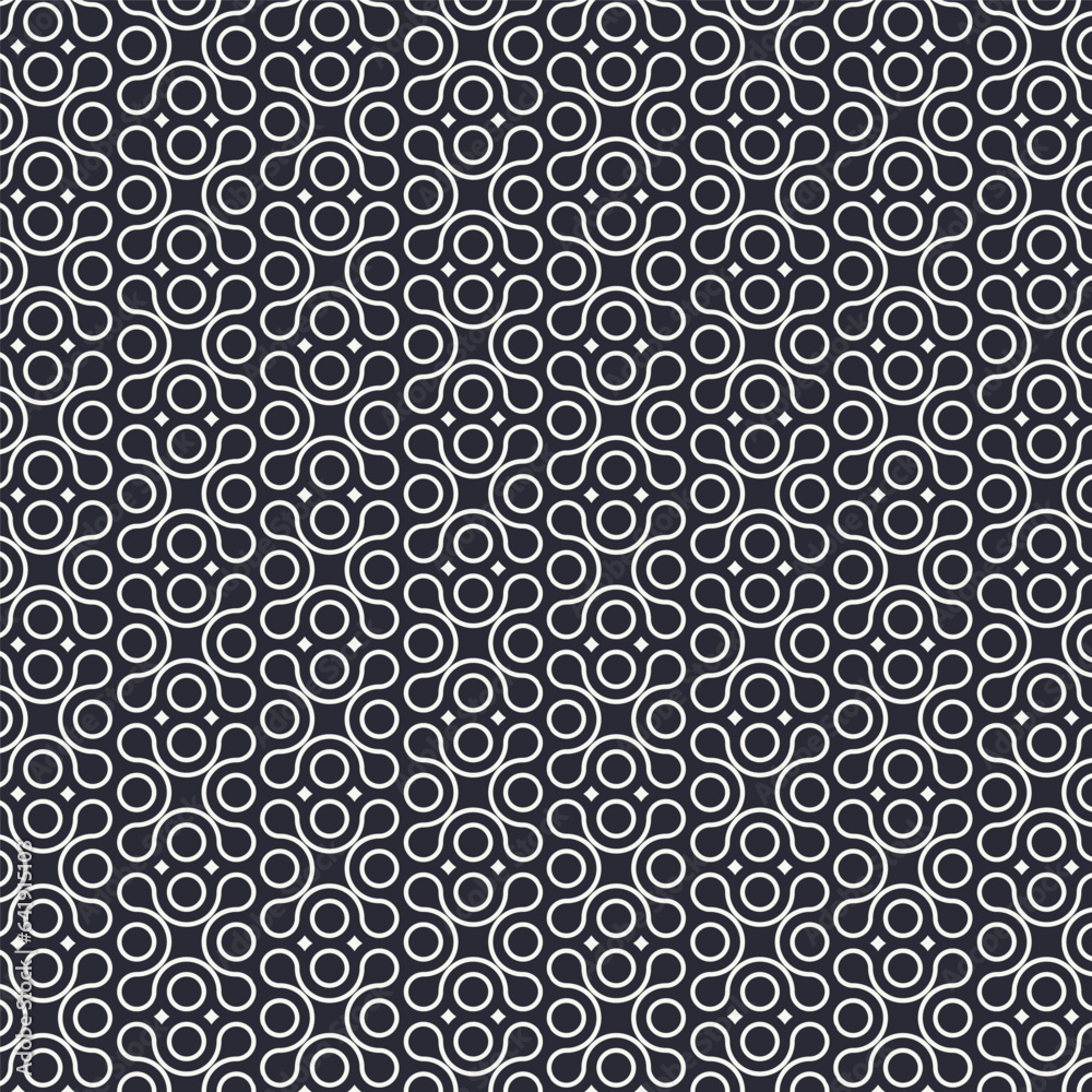 Repeating ethnic circle pattern background. Linear graphic design
Repeating ethnic circle pattern background. Linear graphic design