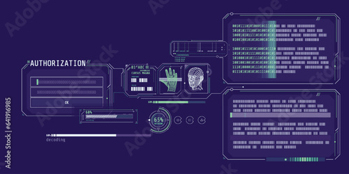 Data decoding program interface with authorization window.