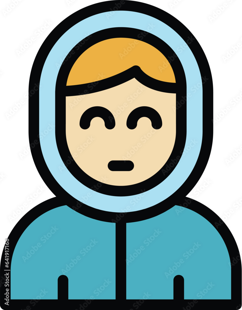 Eskimo travel icon outline vector. Glacier winter. Map inuit color flat Eskimo travel icon outline vector. Glacier winter. Map inuit color flat