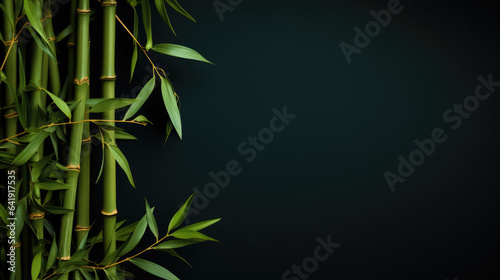 Bamboo background  black plain background  banner wallpaper