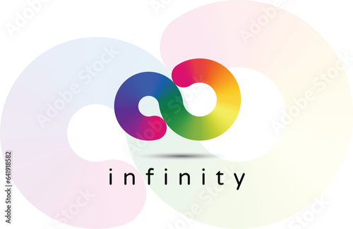 Dynamic colorful infinity logo concept