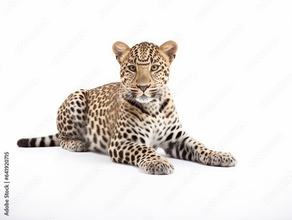 leopard on a white background leopard on a white background