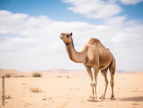 A camel in the desert