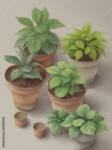 basil in pot