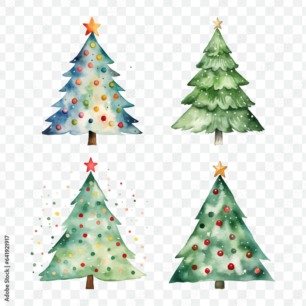 Christmas tree transparency vector graphic element Christmas tree transparency vector graphic element