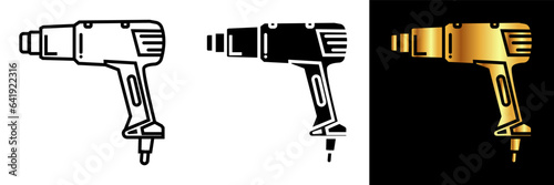 Heat Gun Icon, an icon representing a heat gun, symbolizing controlled heat application, molding, and shaping in various applications, from crafting and DIY projects to industrial processes.