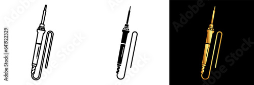 Soldering Iron Icon, an icon representing a soldering iron, symbolizing precision soldering, electronic assembly, and crafting in various applications, from electronics to DIY projects.