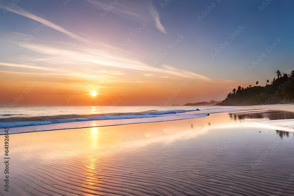 Obraz premium sunset on the beach