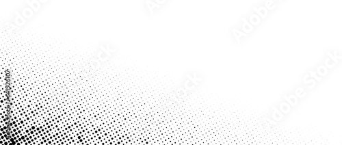 Corner halftone texture. Dotted gradient pattern background. Abstract faded comic pop art wallpaper. Vanishing spotted design backdrop for print, banner, poster, flyer, cover. Vector illustration
