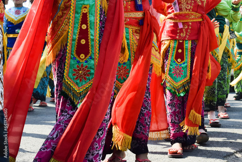 kid wearing traditional indonesia cloth, kebaya or batik indonesia, celebration of indonesia independence day 17 agust.