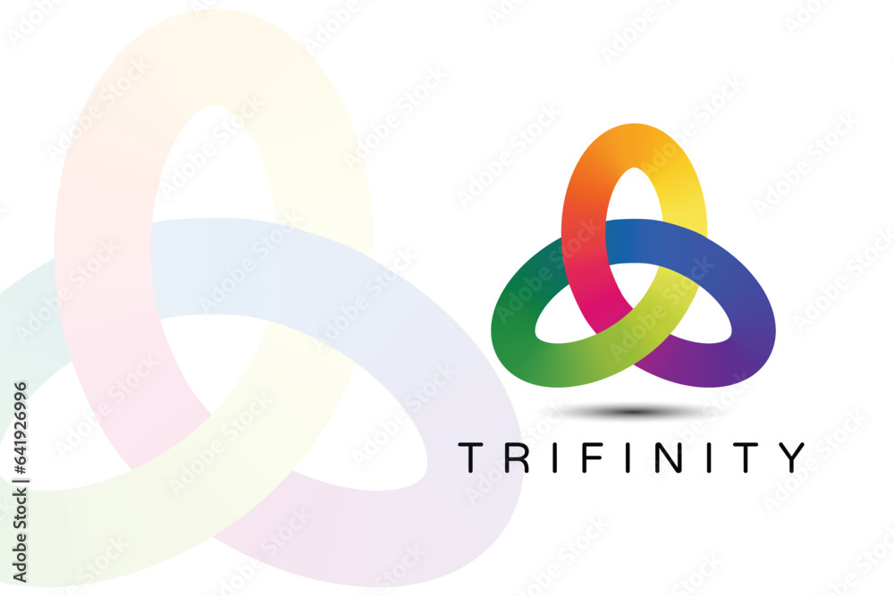 Colorful abstract triangle infinity a letter logo concept Colorful abstract triangle infinity a letter logo concept