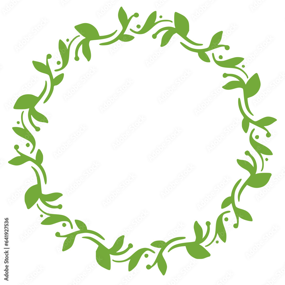 Leaves cilcular frame decoration Leaves cilcular frame decoration
