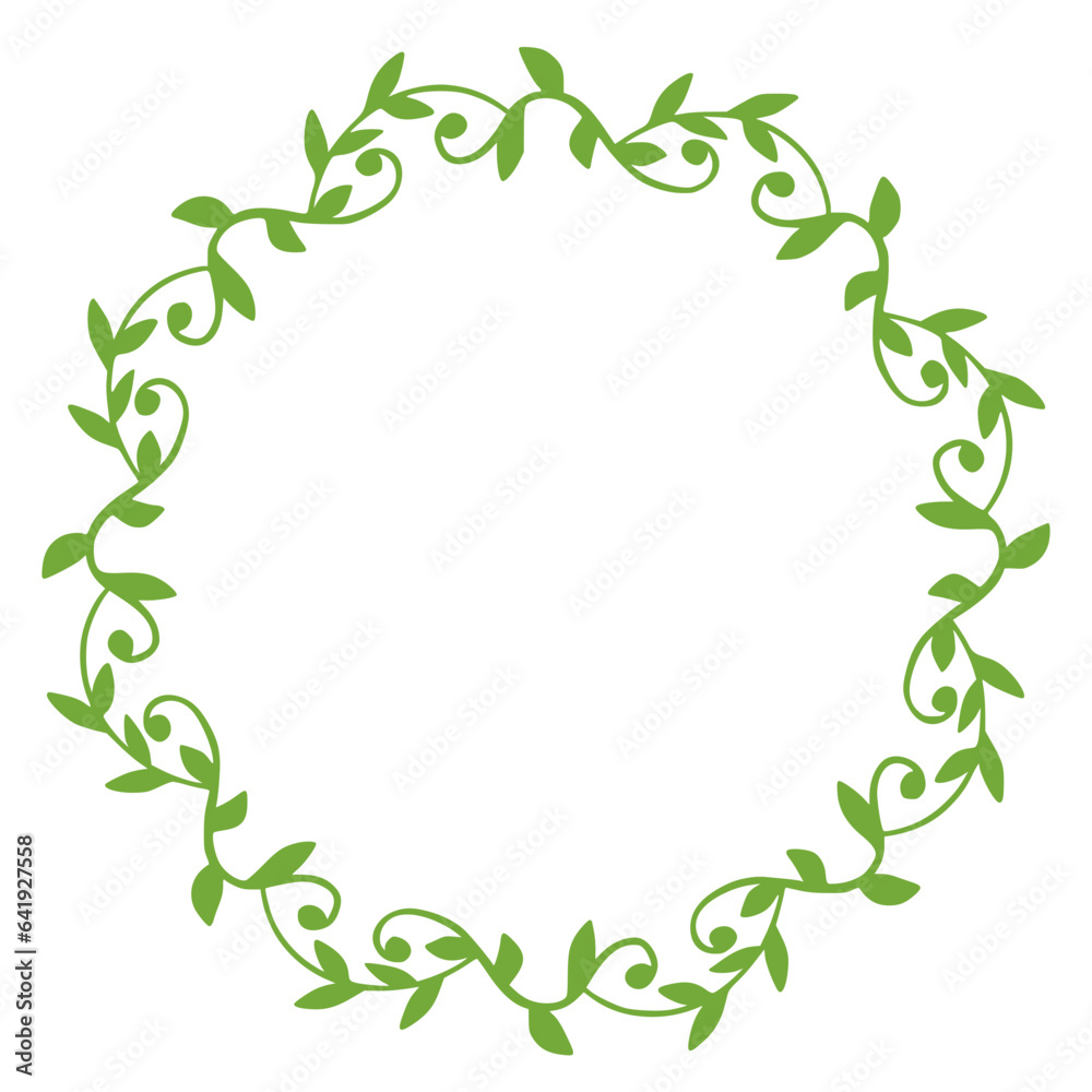 Leaves cilcular frame decoration Leaves cilcular frame decoration