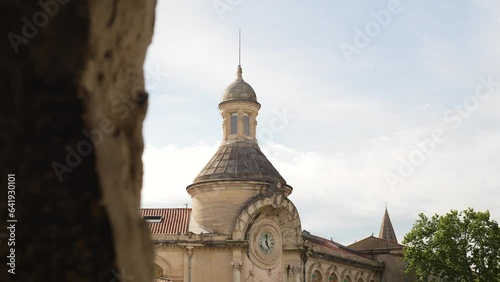 Slow revealing shot of the Lycée Alphonse Daudet in downtown Nimes
 photo