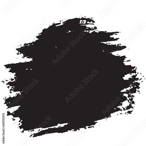 Black spot isolated on white background. Vector illustration.