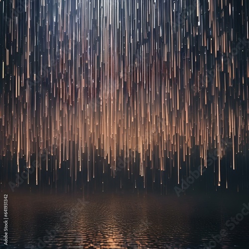 A cascade of pixel rain blending the boundaries between reality and simulation1