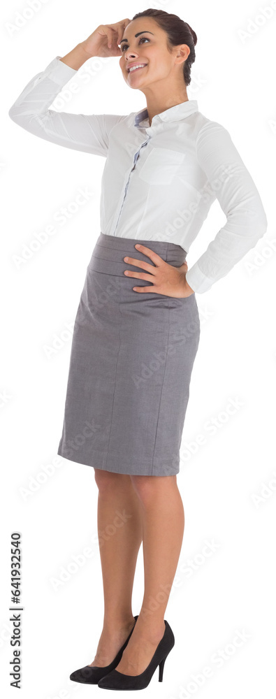 Digital png photo of caucasian businesswoman on transparent background Digital png photo of caucasian businesswoman on transparent background