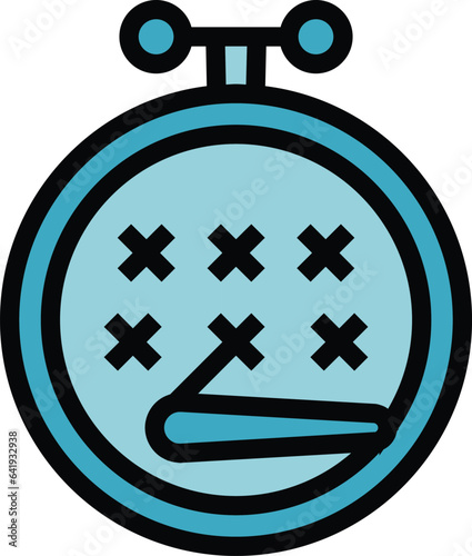 Embroidery icon outline vector. Craft art. Hand bracelet color flat