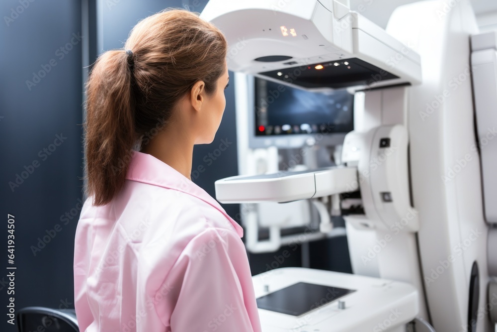 Woman mammogram concept, Generate with AI.