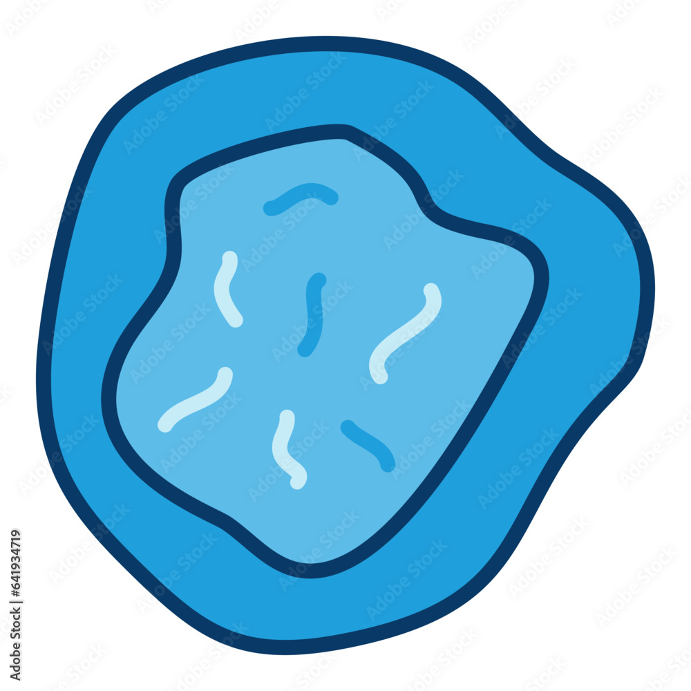 Bacteria vector Medical concept blue icon or symbol Bacteria vector Medical concept blue icon or symbol