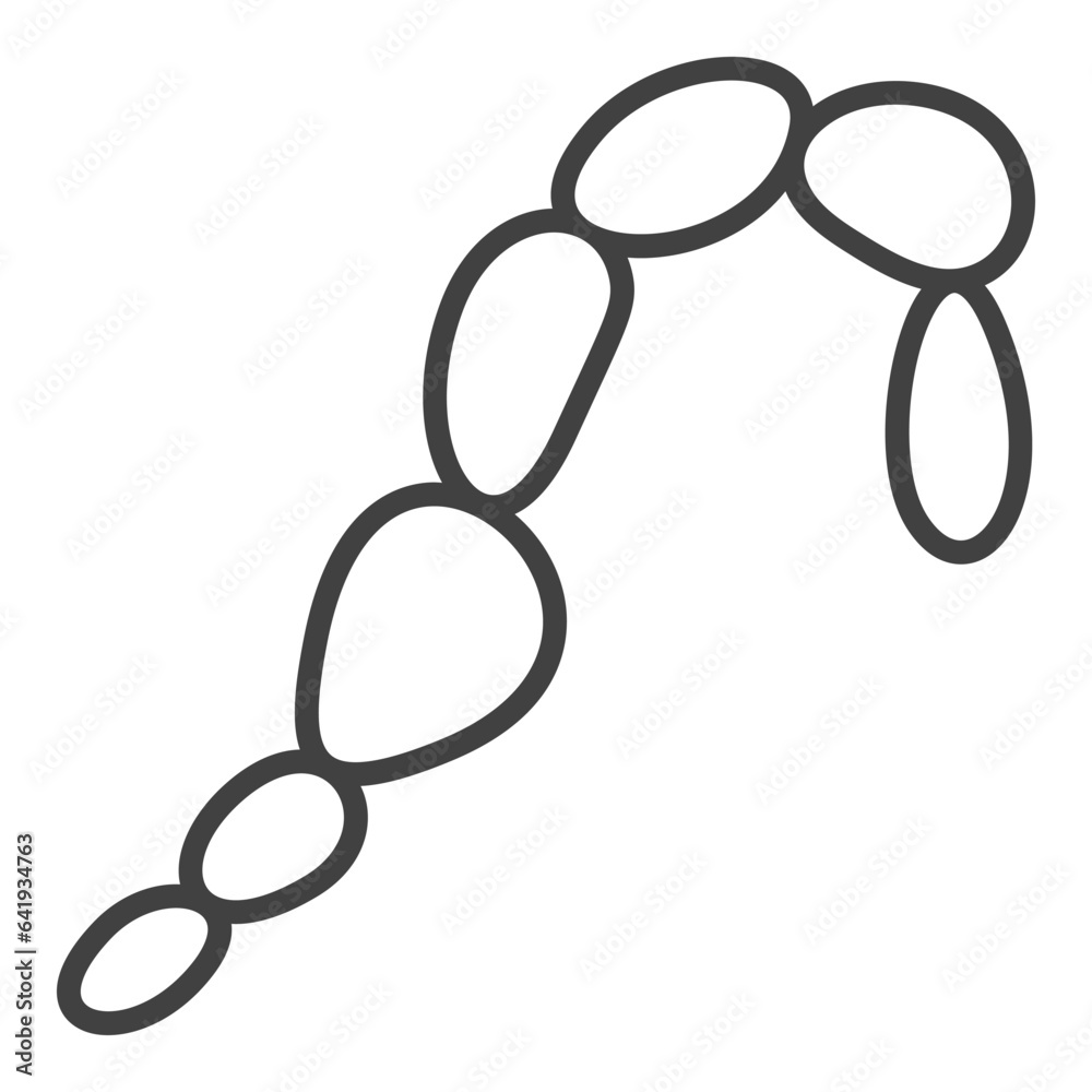 Bacteria Microbe vector concept line icon or sign Bacteria Microbe vector concept line icon or sign