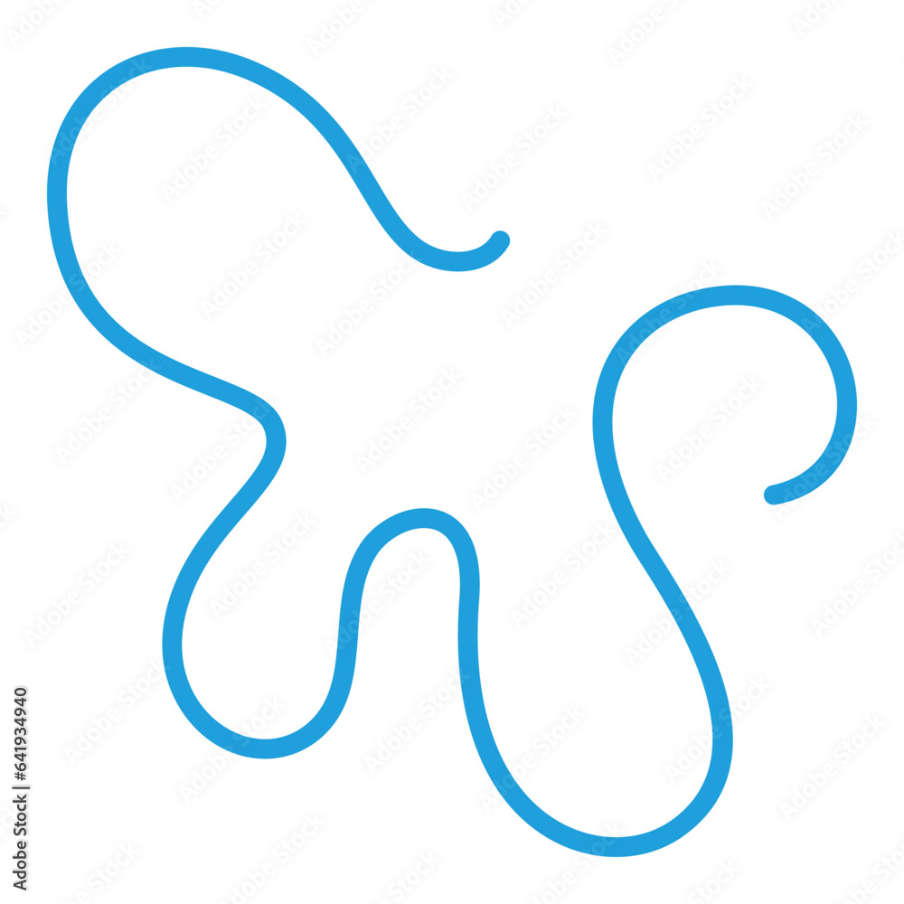 Line Bacteria vector concept blue icon or sign Line Bacteria vector concept blue icon or sign