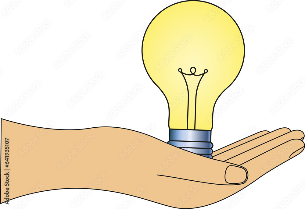 Human hand holds a glowing light bulb on black background Symbol of teamwork, cooperation, and partnership Illustration symbolizes creative ideas Design element Vector illustration Isolated on black Human hand holds a glowing light bulb on black background Symbol of teamwork, cooperation, and partnership Illustration symbolizes creative ideas Design element Vector illustration Isolated on black