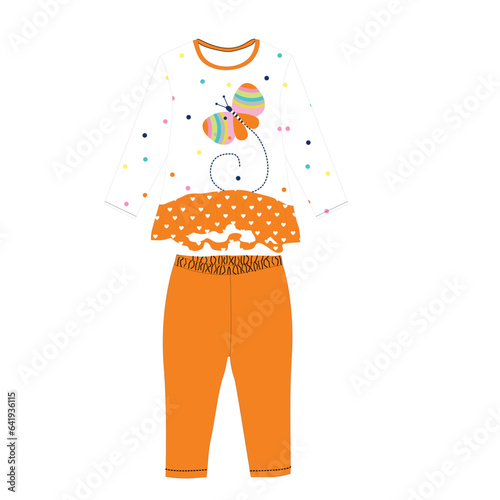 BUTTERFLY WITH FROCKS WITH PANT VECTOR ART