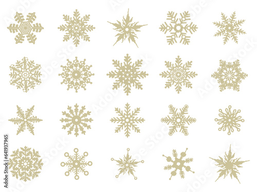雪の結晶（金色）