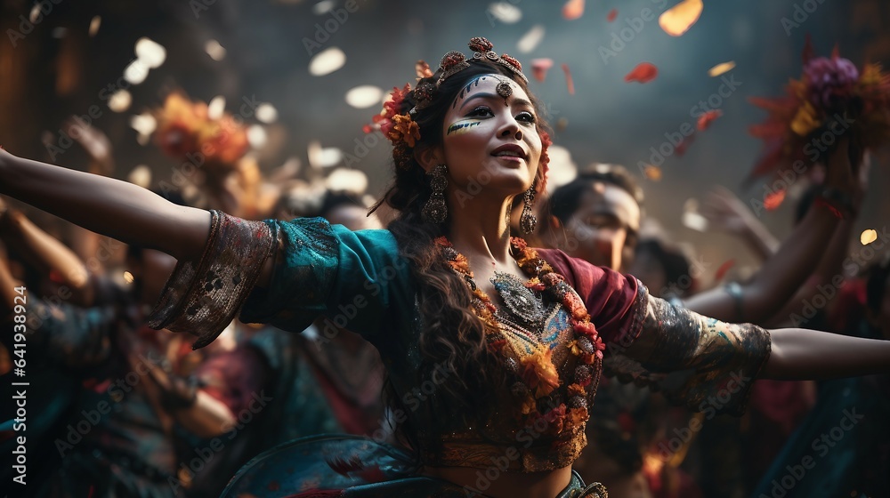 Ethnic traditional cultural woman dance Ethnic traditional cultural woman dance
