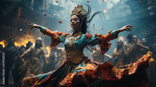 Ethnic traditional cultural woman dance © Kiom