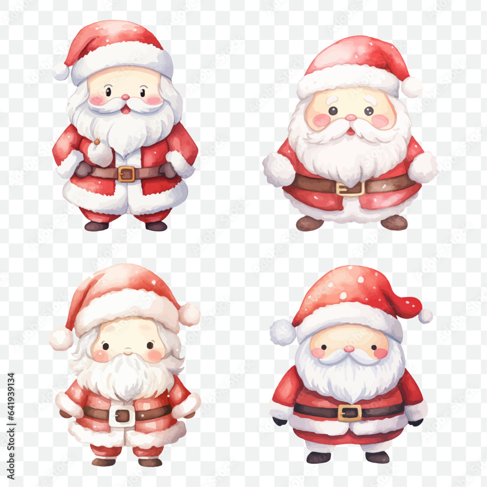 Santa claus transparency vector graphic element