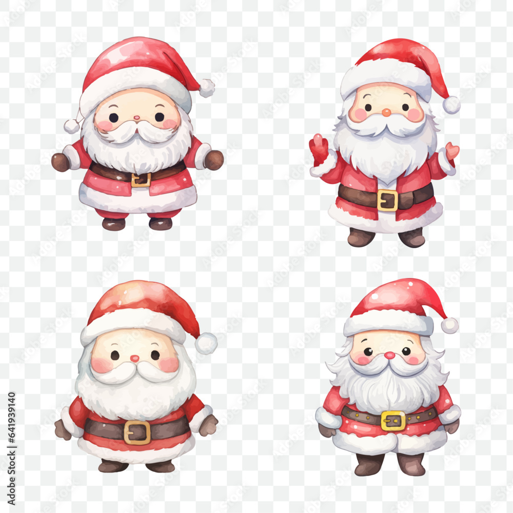 Santa claus transparency vector graphic element Santa claus transparency vector graphic element