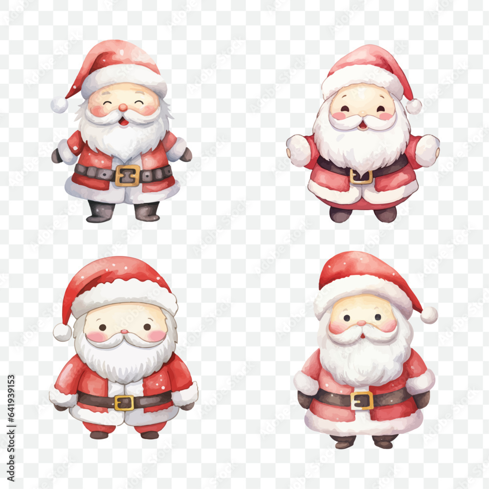 Santa claus transparency vector graphic element Santa claus transparency vector graphic element