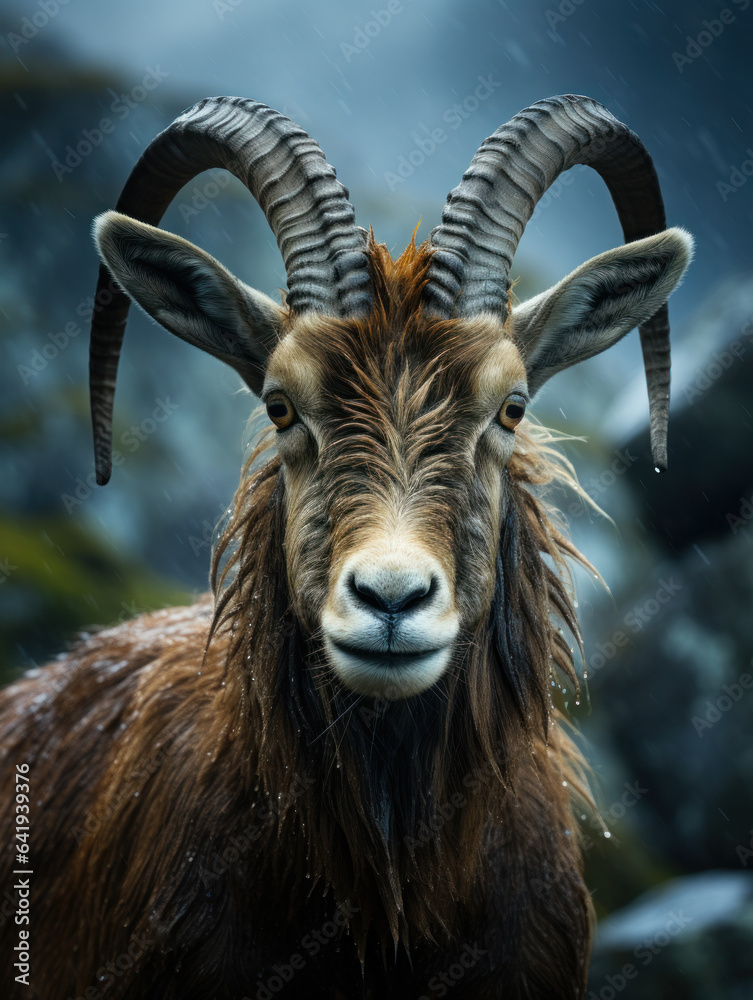 Ibex in its Natural Habitat, Wildlife Photography, Generative AI Ibex in its Natural Habitat, Wildlife Photography, Generative AI