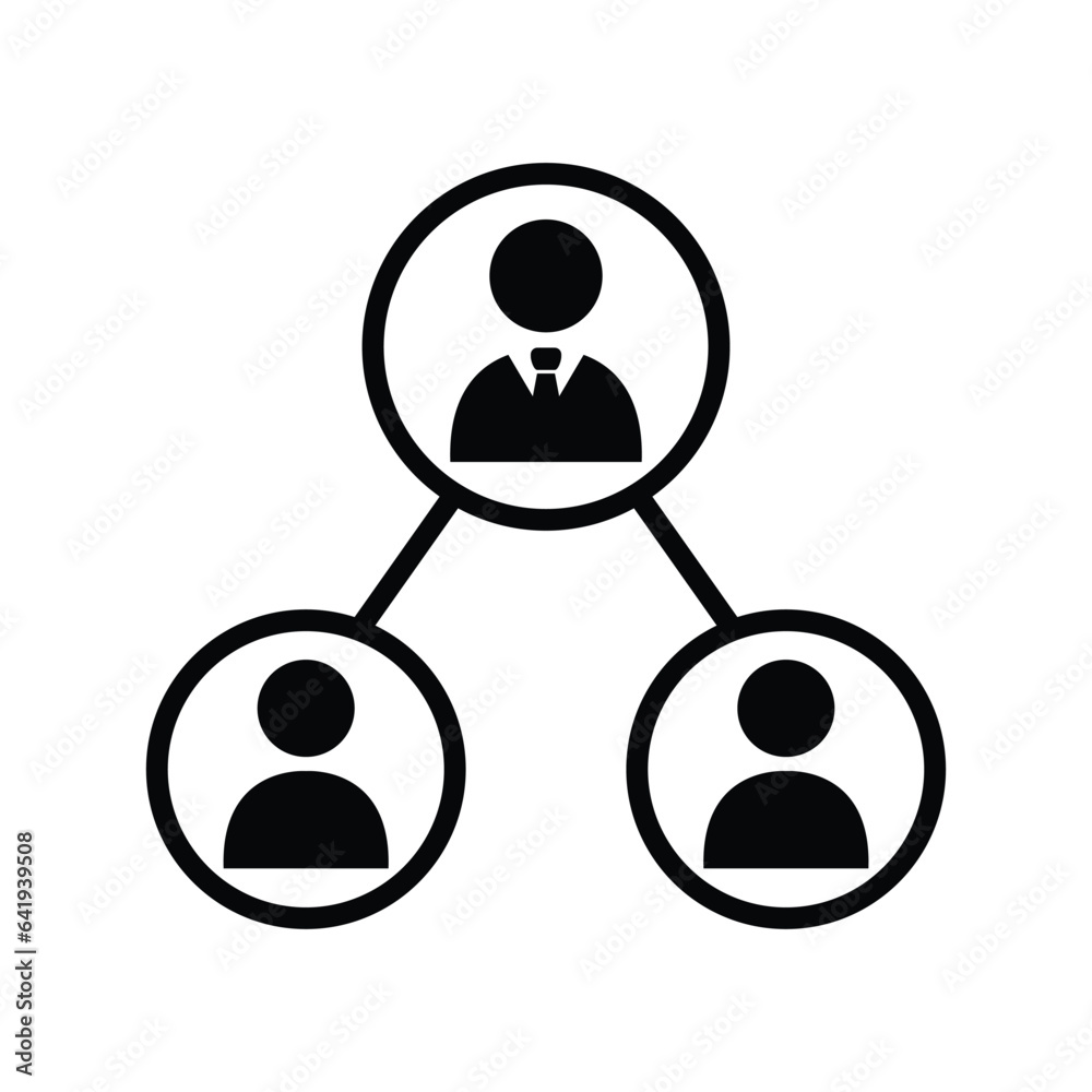Leadership organization structure vector icon Leadership organization structure vector icon