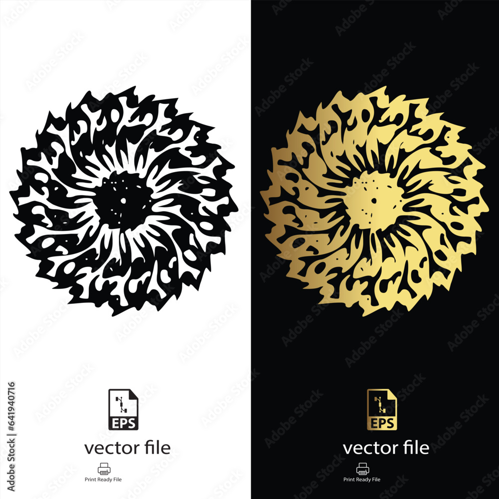 golden & black mandala design vector golden & black mandala design vector