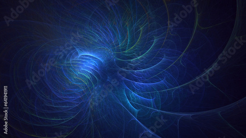 3D manual rendering abstract fractal light background 