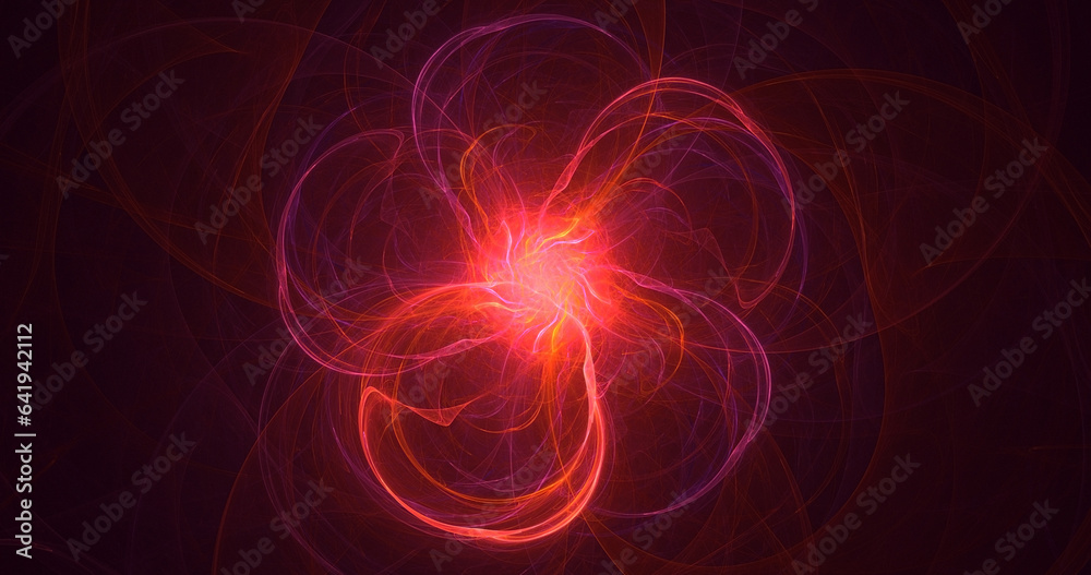 3D manual rendering abstract fractal light background
