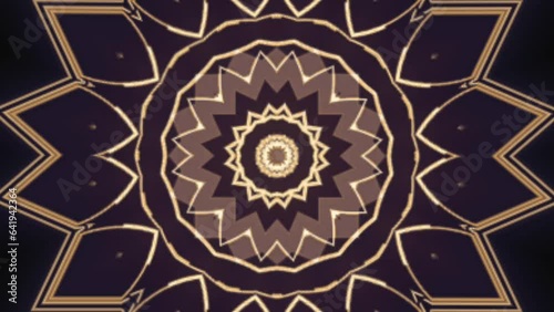Concert Visual Kalaidoscope Mandala Pattern 3D Illustration Vj Loop premium