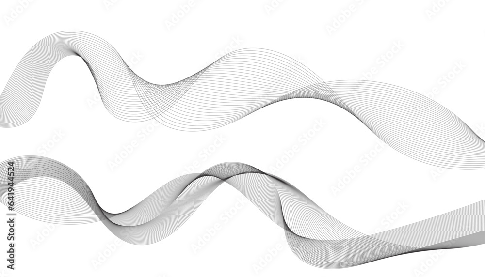 Abstract wave element for design. Digital frequency track equalizer. Stylized line art background. Vector illustration. Wave with lines created using blend tool. Curved wavy line, smooth stripe. Abstract wave element for design. Digital frequency track equalizer. Stylized line art background. Vector illustration. Wave with lines created using blend tool. Curved wavy line, smooth stripe.