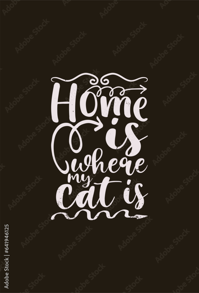 Obraz premium vector cat t shirt design template