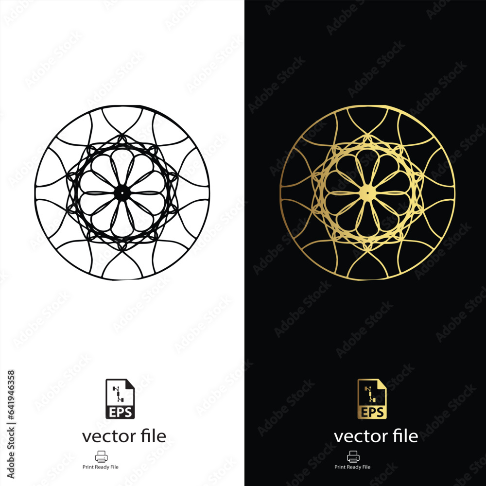 golden & black mandala design vector golden & black mandala design vector